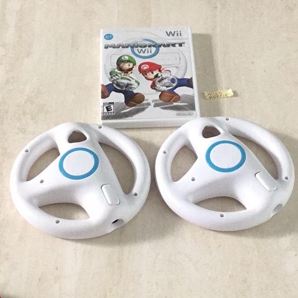 Mario Kart Wii & Wheels Nintendo Wii Game 2 Racing Wheel - Picture 10 of 11